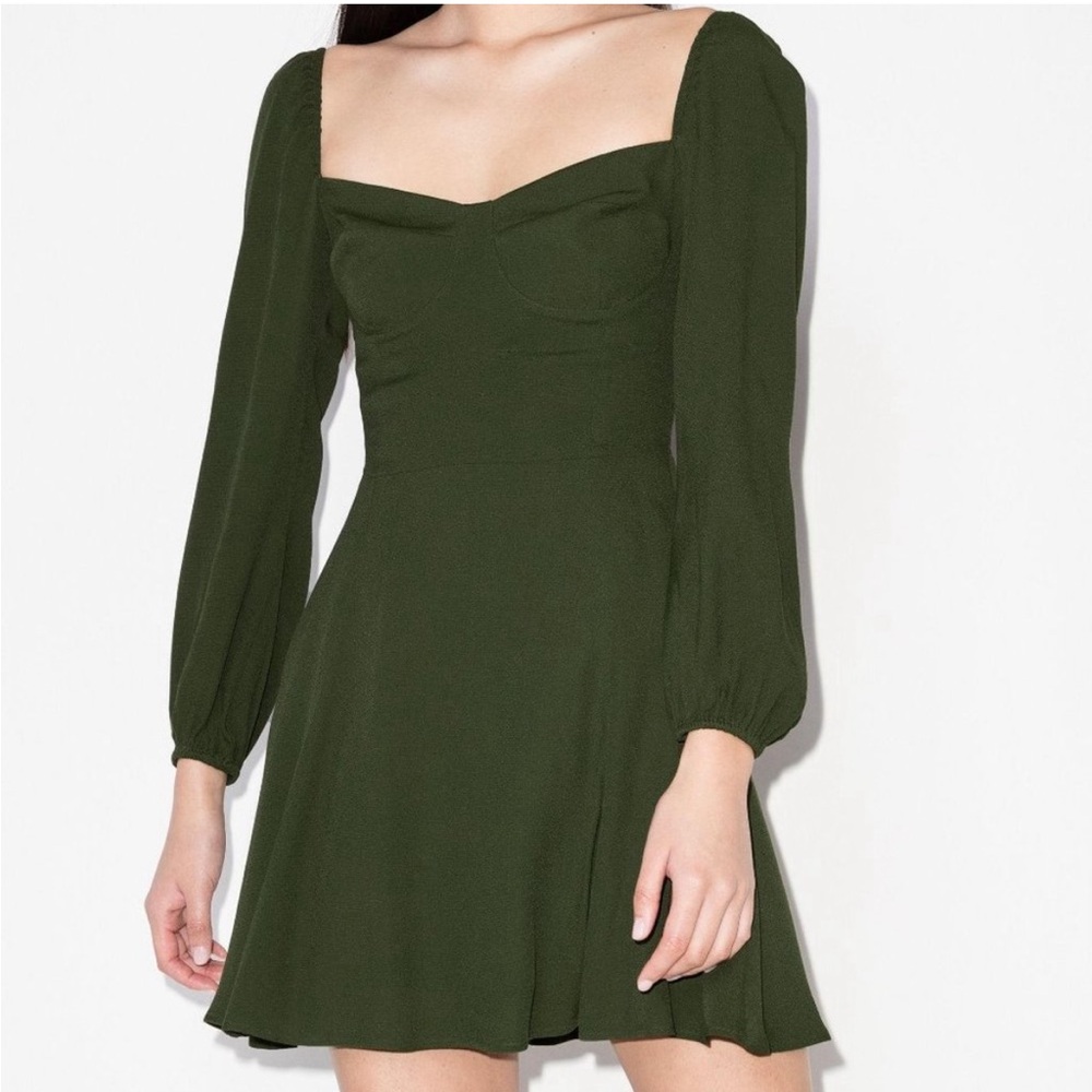 NEW Reformation green Mochi dress size 0